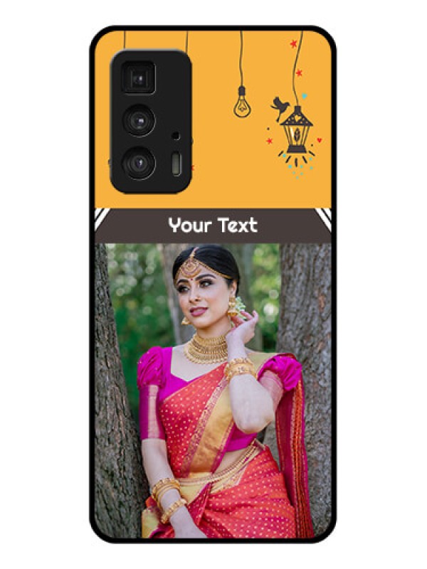 Custom Motorola Moto Edge 20 Pro Custom Glass Phone Case - With Family Picture And Icons