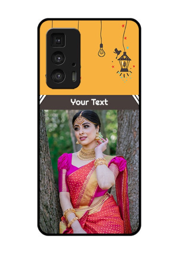 Motorola Moto Edge 20 Pro Custom Glass Phone Case - With Family Picture And Icons