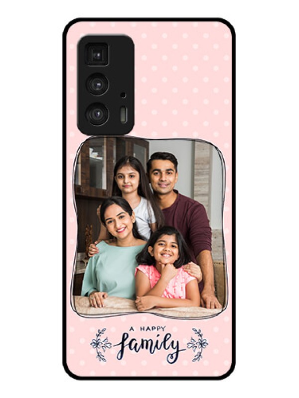 Custom Motorola Moto Edge 20 Pro Custom Glass Phone Case - Family With Dots Design