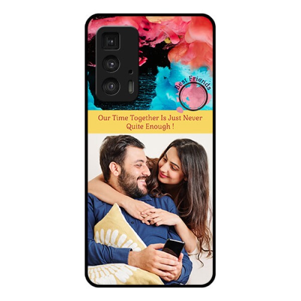 Motorola Moto Edge 20 Pro Custom Glass Phone Case - Quote With Acrylic Painting Design