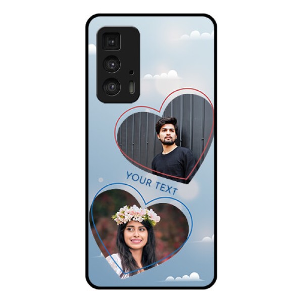 Motorola Moto Edge 20 Pro Custom Glass Phone Case - Blue Color Couple Design Motorola Moto Edge 20 Pro Custom Glass Phone Case - Blue Color Couple Design