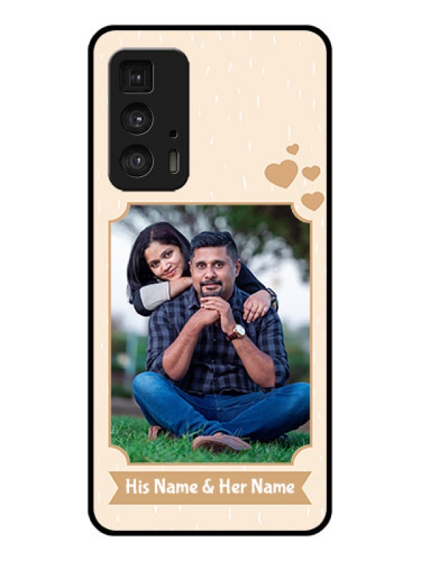 Custom Motorola Moto Edge 20 Pro Custom Glass Phone Case - With Confetti Love Design