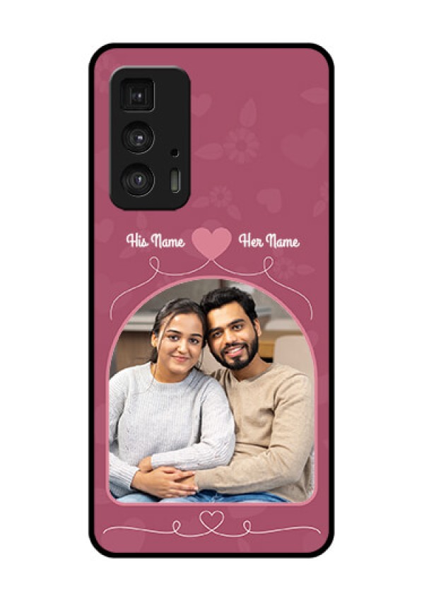 Motorola Moto Edge 20 Pro Custom Glass Phone Case - Love Floral Design