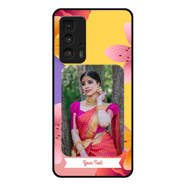 Motorola Moto Edge 20 Pro Custom Glass Phone Case - 3 Image With Vintage Floral Design Motorola Moto Edge 20 Pro Custom Glass Phone Case - 3 Image With Vintage Floral Design