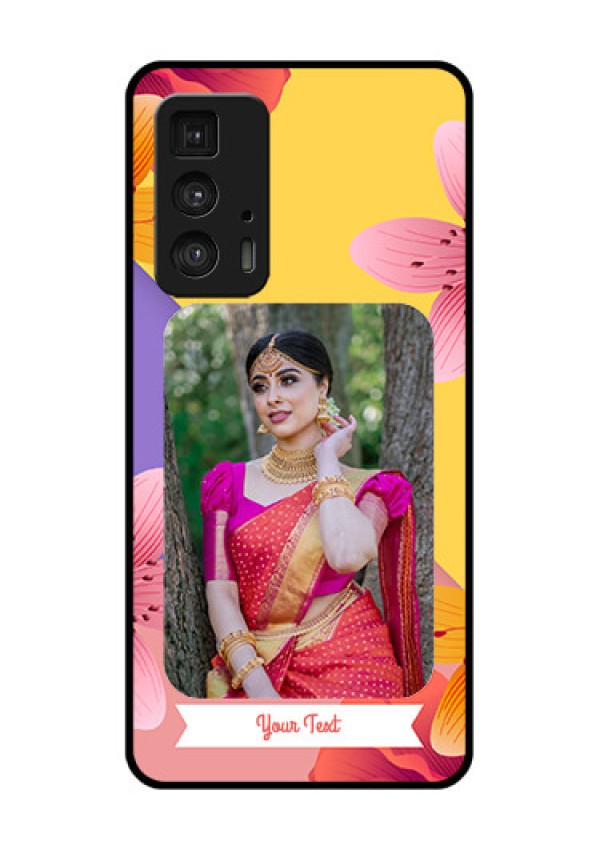 Motorola Moto Edge 20 Pro Custom Glass Phone Case - 3 Image With Vintage Floral Design