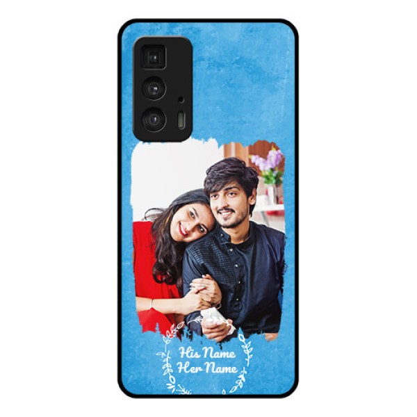 Motorola Moto Edge 20 Pro Custom Glass Phone Case - Blue Color Vintage Design Motorola Moto Edge 20 Pro Custom Glass Phone Case - Blue Color Vintage Design