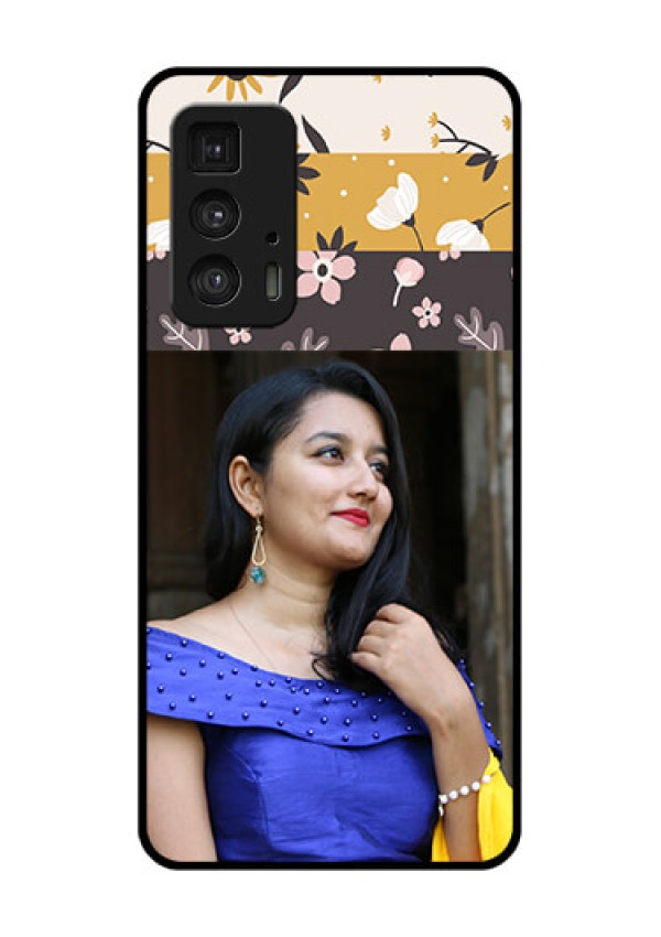 Motorola Moto Edge 20 Pro Custom Glass Phone Case - Stylish Floral Design