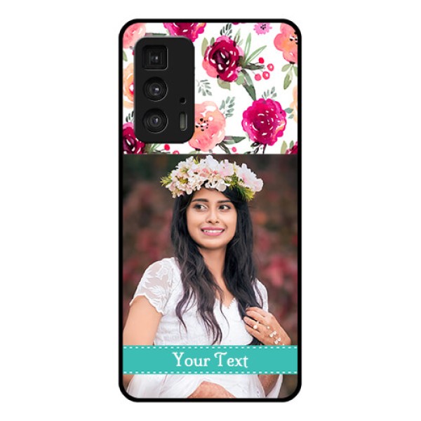 Motorola Moto Edge 20 Pro Custom Glass Phone Case - Water Colors Floral Design Motorola Moto Edge 20 Pro Custom Glass Phone Case - Water Colors Floral Design