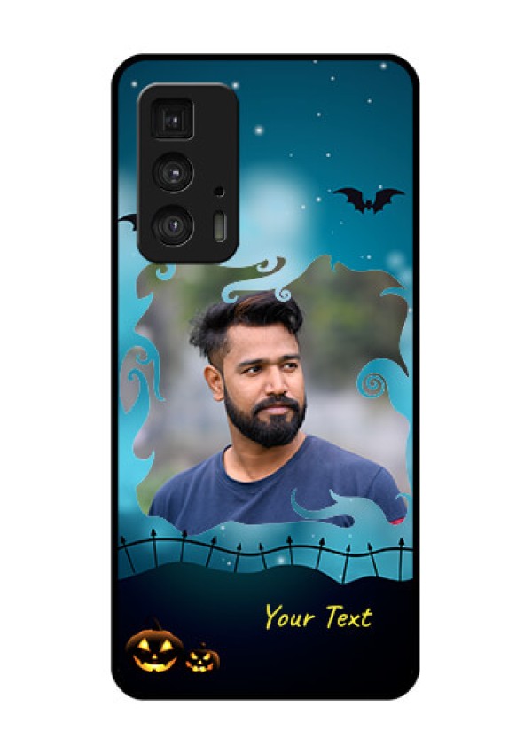 Motorola Moto Edge 20 Pro Custom Glass Phone Case - Halloween Frame Design