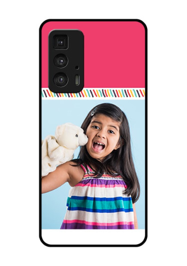 Motorola Moto Edge 20 Pro Custom Glass Phone Case - Line Art Design