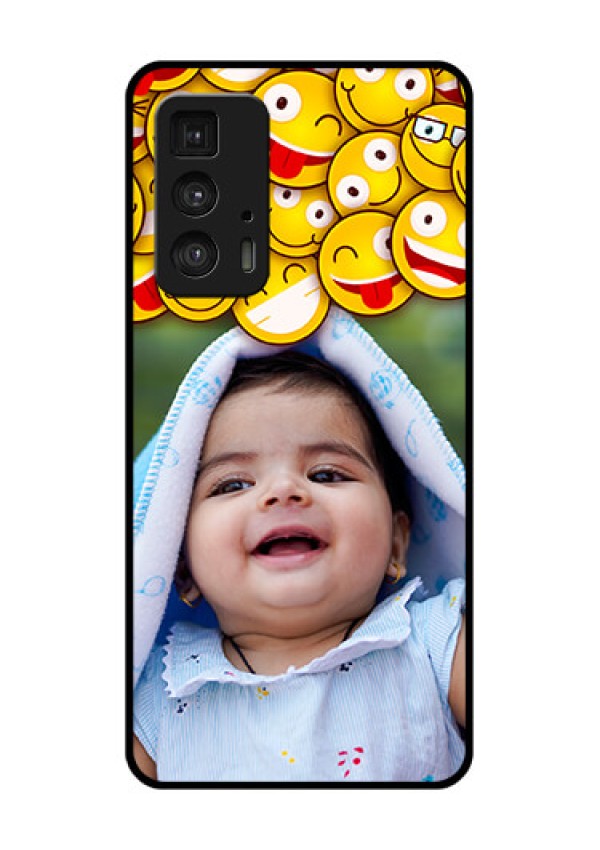 Motorola Moto Edge 20 Pro Custom Glass Phone Case - With Smiley Emoji Design
