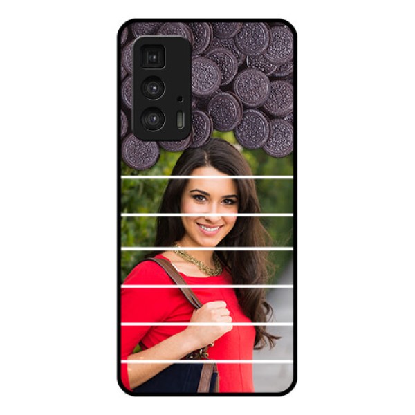 Motorola Moto Edge 20 Pro Custom Glass Phone Case - With Oreo Biscuit Design Motorola Moto Edge 20 Pro Custom Glass Phone Case - With Oreo Biscuit Design