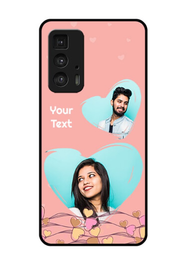 Motorola Moto Edge 20 Pro Custom Glass Phone Case - Love Doodle Design