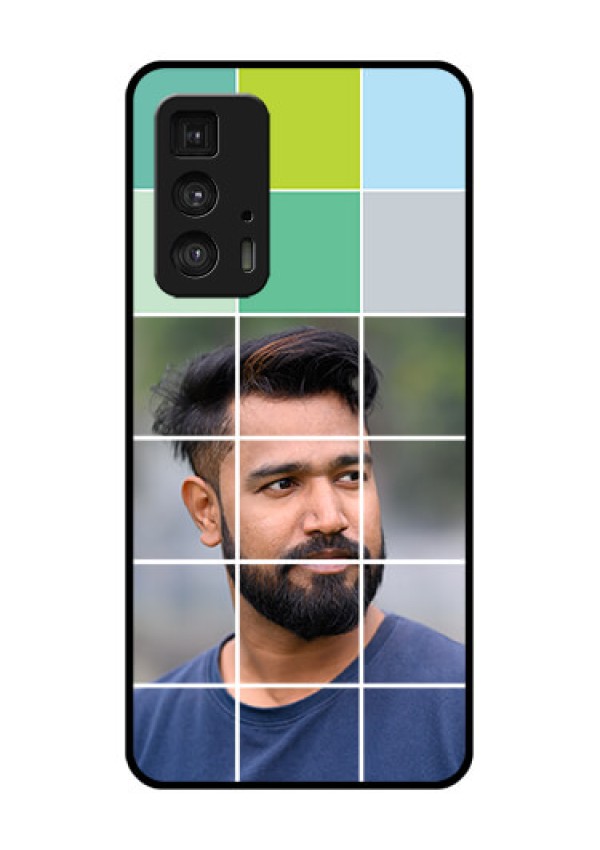 Motorola Moto Edge 20 Pro Custom Glass Phone Case - With White Box Pattern