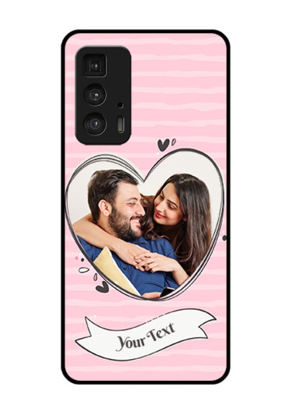 Motorola Moto Edge 20 Pro Custom Glass Phone Case - Vintage Heart Design