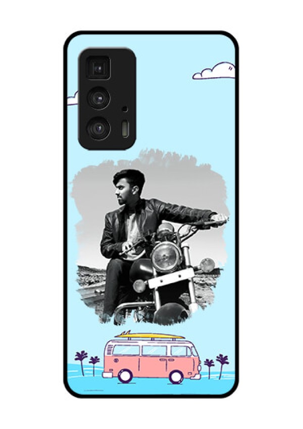 Motorola Moto Edge 20 Pro Custom Glass Phone Case - Travel & Adventure Design