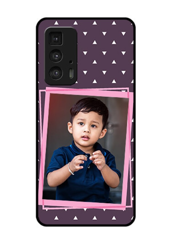Motorola Moto Edge 20 Pro Custom Glass Phone Case - Triangle Pattern Dotted Design