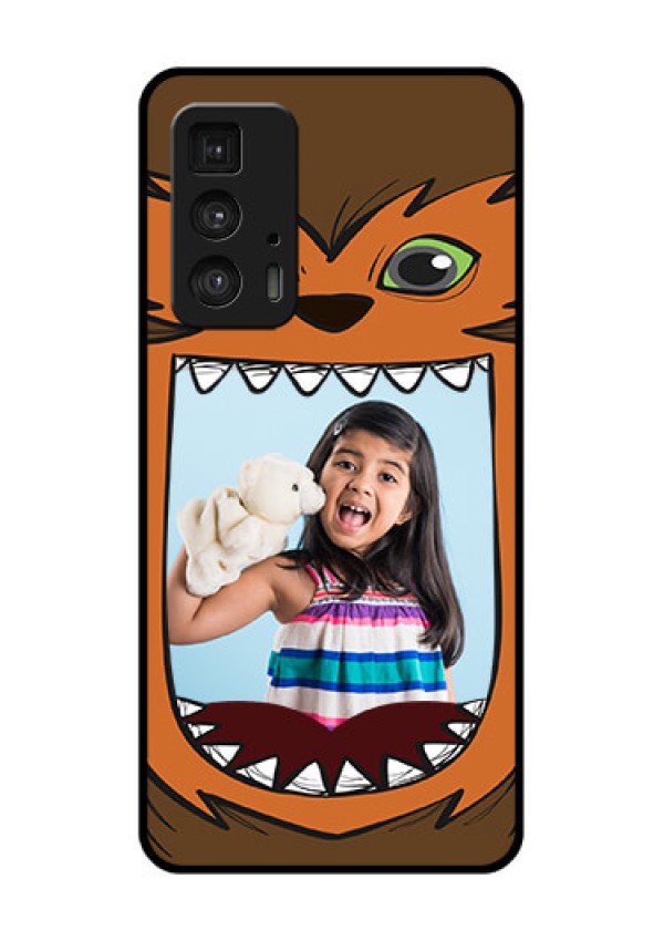 Motorola Moto Edge 20 Pro Custom Glass Phone Case - Owl Monster Back Case Design