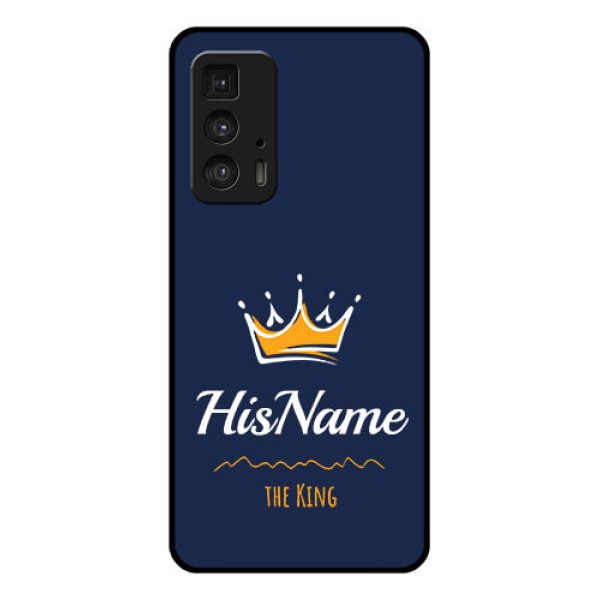 Motorola Moto Edge 20 Pro Custom Glass Phone Case - King With Name Design Motorola Moto Edge 20 Pro Custom Glass Phone Case - King With Name Design