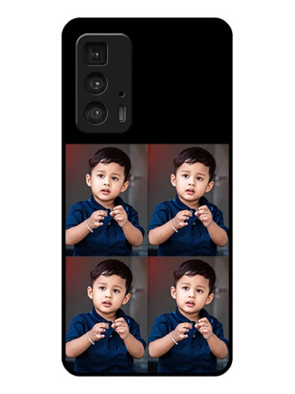 Custom Motorola Moto Edge 20 Pro Custom Glass Phone Case - 4 Image Holder Design