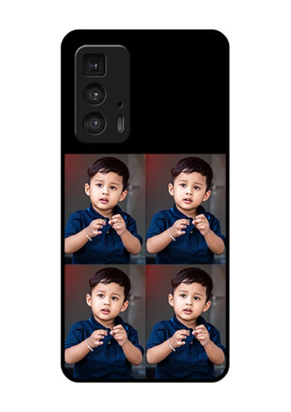 Motorola Moto Edge 20 Pro Custom Glass Phone Case - 4 Image Holder Design