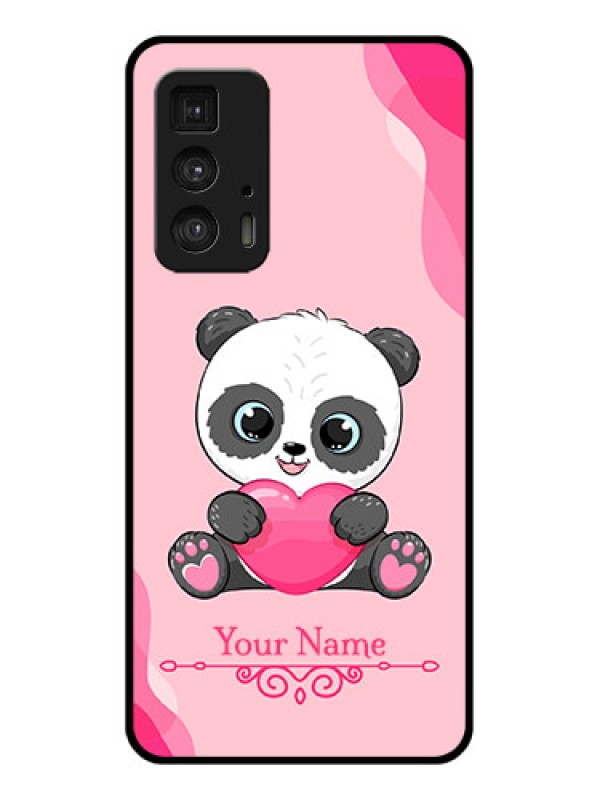 Custom Motorola Moto Edge 20 Pro Custom Glass Phone Case - Cute Panda Design