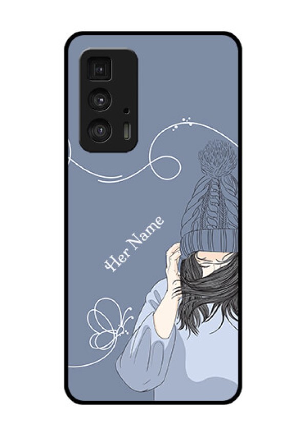 Motorola Moto Edge 20 Pro Custom Glass Phone Case - Girl In Winter Outfit Design