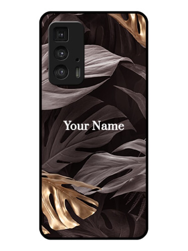 Custom Motorola Moto Edge 20 Pro Custom Glass Phone Case - Wild Leaves Digital Paint Design