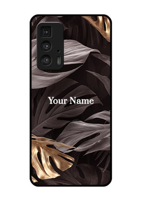 Motorola Moto Edge 20 Pro Custom Glass Phone Case - Wild Leaves Digital Paint Design
