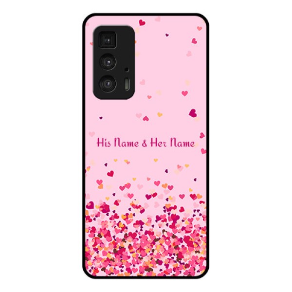 Motorola Moto Edge 20 Pro Custom Glass Phone Case - Floating Hearts Design Motorola Moto Edge 20 Pro Custom Glass Phone Case - Floating Hearts Design