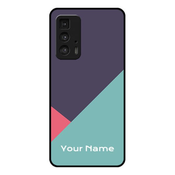 Motorola Moto Edge 20 Pro Custom Glass Phone Case - Tri Color Abstract Design