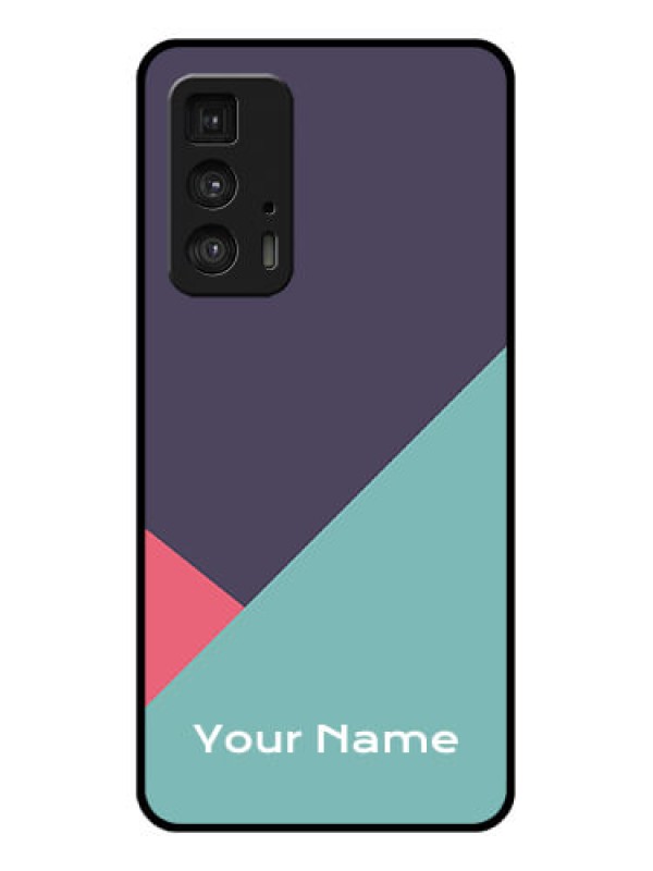 Custom Motorola Moto Edge 20 Pro Custom Glass Phone Case - Tri Color Abstract Design