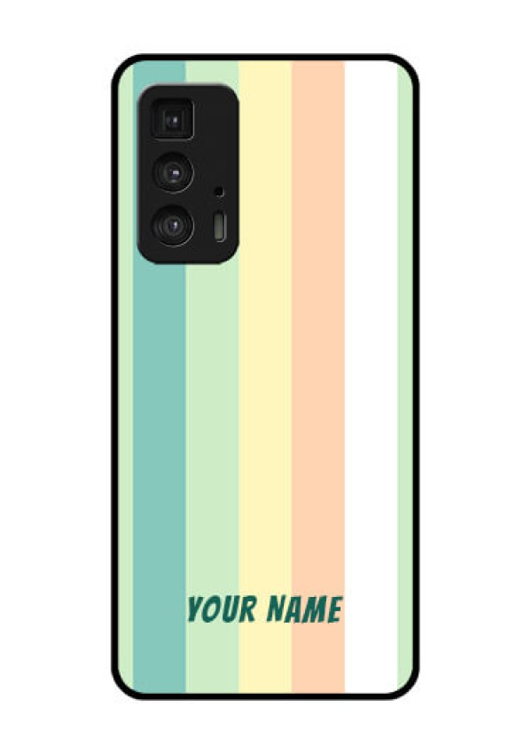 Motorola Moto Edge 20 Pro Custom Glass Phone Case - Multi - Colour Stripes Design