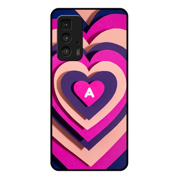 Motorola Moto Edge 20 Pro Custom Glass Phone Case - Cute Heart Pattern Design