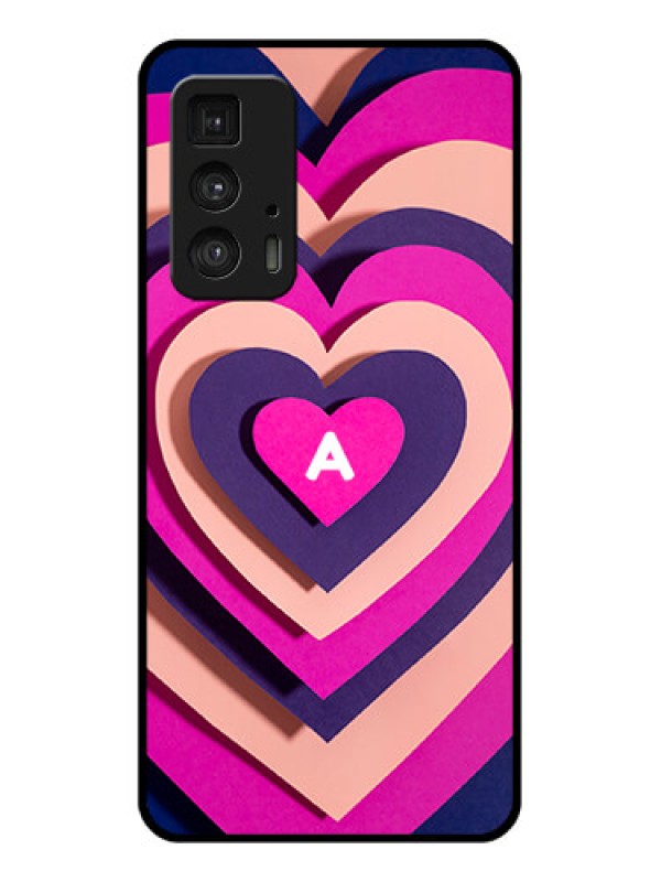 Custom Motorola Moto Edge 20 Pro Custom Glass Phone Case - Cute Heart Pattern Design