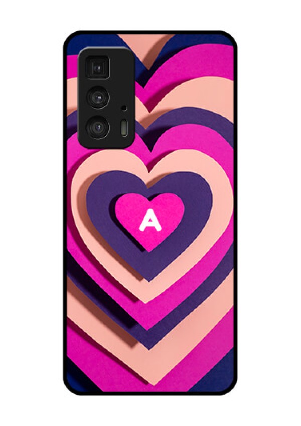 Motorola Moto Edge 20 Pro Custom Glass Phone Case - Cute Heart Pattern Design