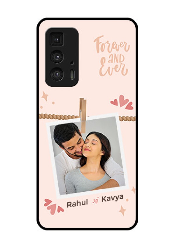 Motorola Moto Edge 20 Pro Custom Glass Phone Case - Forever And Ever Love Design