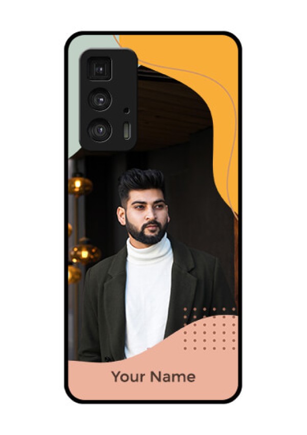 Motorola Moto Edge 20 Pro Custom Glass Phone Case - Tri - Coloured Overlay Design