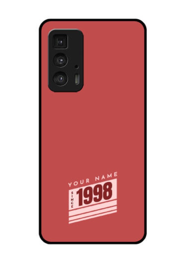 Motorola Moto Edge 20 Pro Custom Glass Phone Case - Red Custom Year Of Birth Design