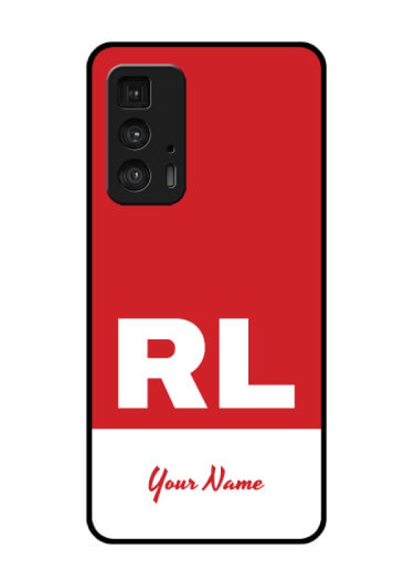 Motorola Moto Edge 20 Pro Custom Glass Phone Case - Dual Tone Custom Text Design