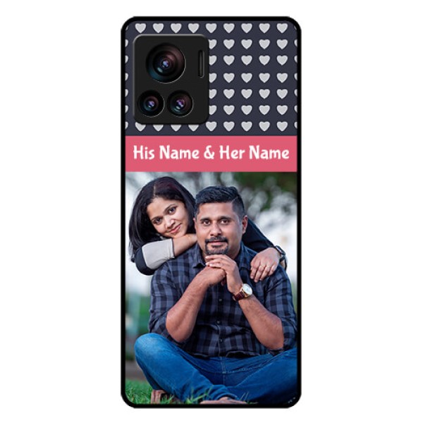 Motorola Moto Edge 30 Ultra Custom Glass Phone Case - Love Symbols Design