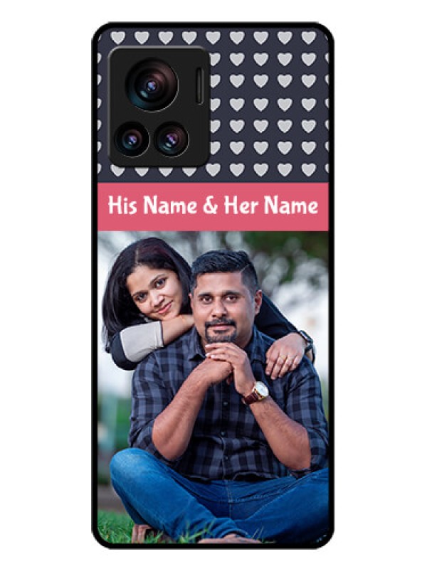 Custom Motorola Moto Edge 30 Ultra Custom Glass Phone Case - Love Symbols Design