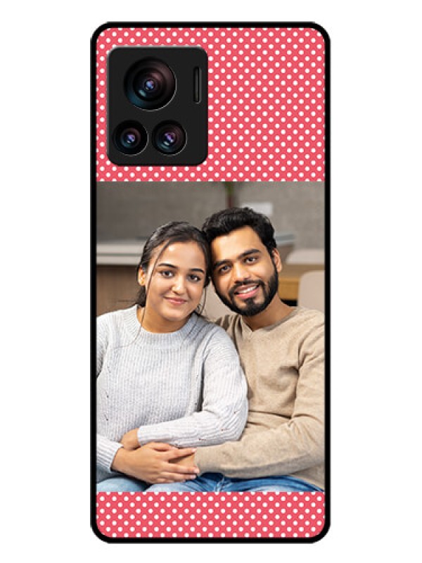 Custom Motorola Moto Edge 30 Ultra Custom Glass Phone Case - White Dotted Design