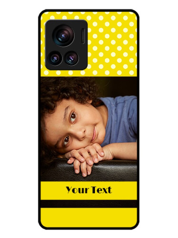 Custom Motorola Moto Edge 30 Ultra Custom Glass Phone Case - Bright Yellow Case Design