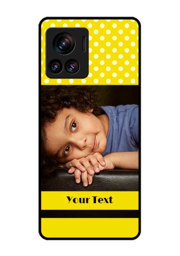 Motorola Moto Edge 30 Ultra Custom Glass Phone Case - Bright Yellow Case Design