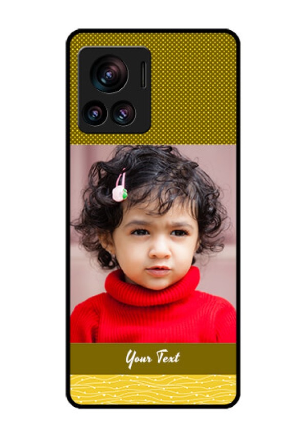 Motorola Moto Edge 30 Ultra Custom Glass Phone Case - Simple Green Color Design