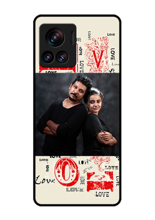 Motorola Moto Edge 30 Ultra Custom Glass Phone Case - Trendy Love Design Case