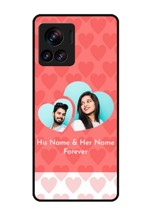 Motorola Moto Edge 30 Ultra Custom Glass Phone Case - Couple Pic Upload Design