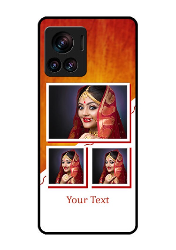Motorola Moto Edge 30 Ultra Custom Glass Phone Case - Wedding Memories Design