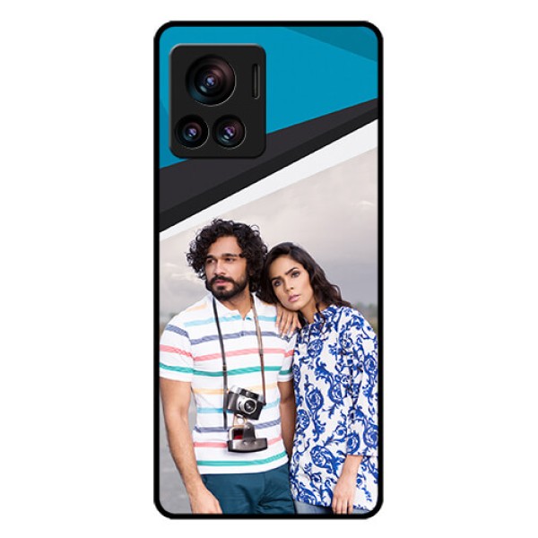 Motorola Moto Edge 30 Ultra Custom Glass Phone Case - Simple Pattern Photo Upload Design